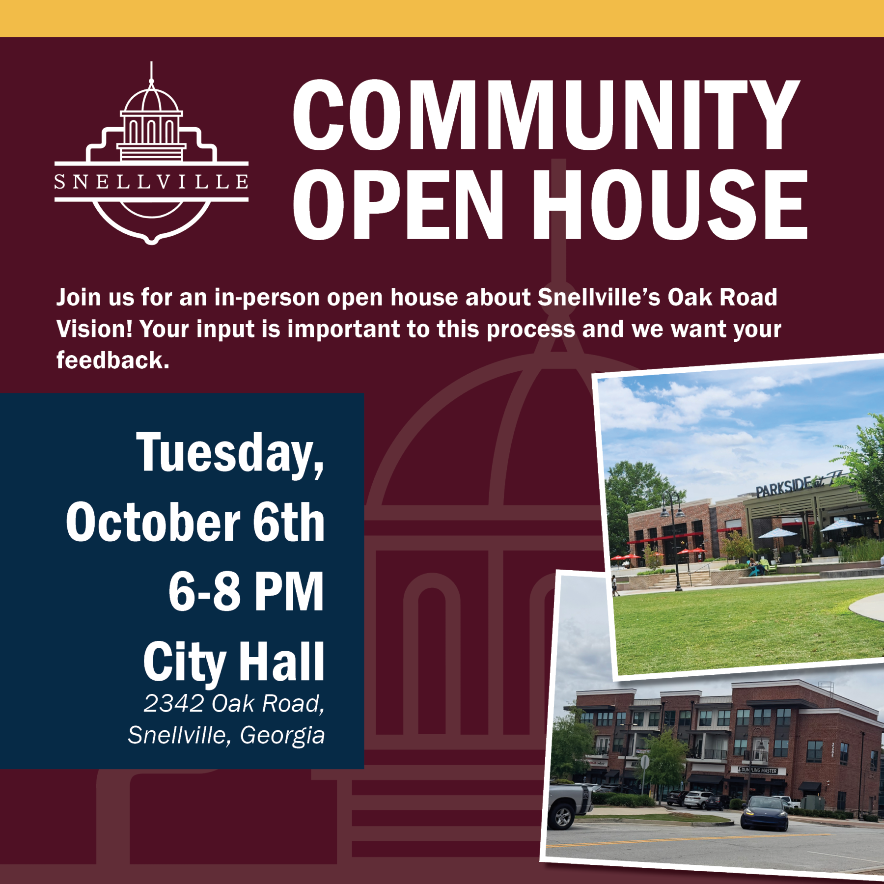 Flier advertising Oct. 6 open house