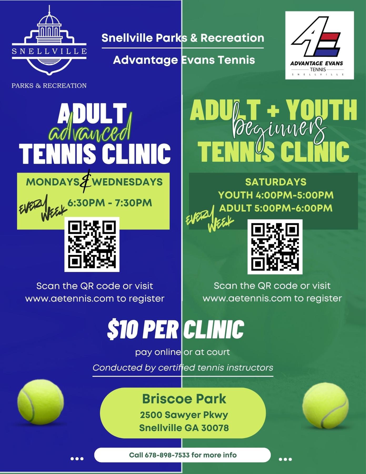 tennis clinics