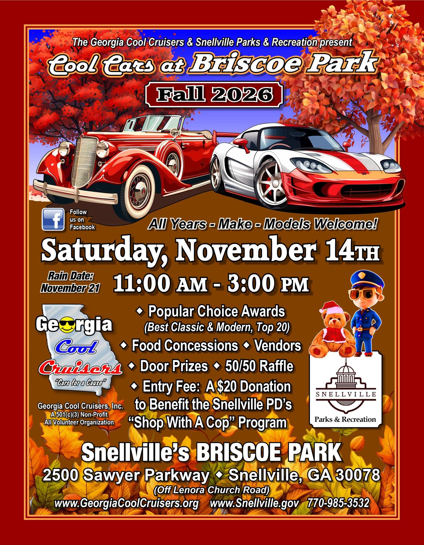 car show at briscoe park november 14